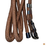 9 Feet Hilason Horse Riding Nylon Round Lead Rope Brown