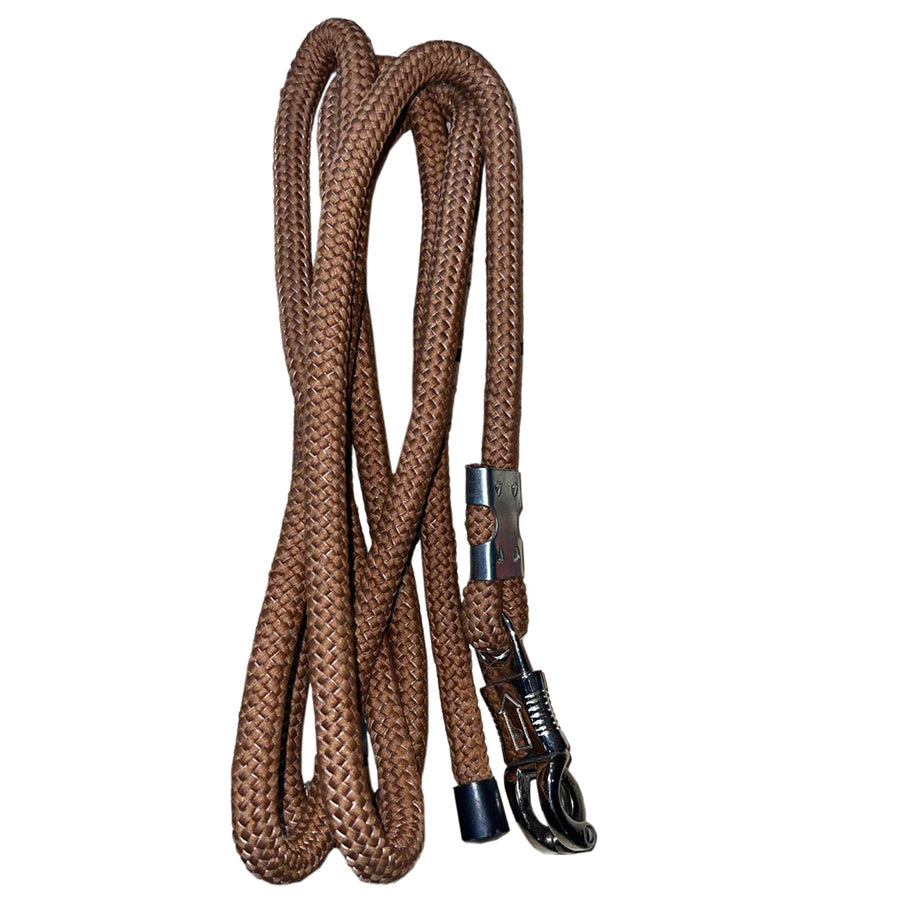 9 Feet Hilason Horse Riding Nylon Round Lead Rope Brown - Uhorse