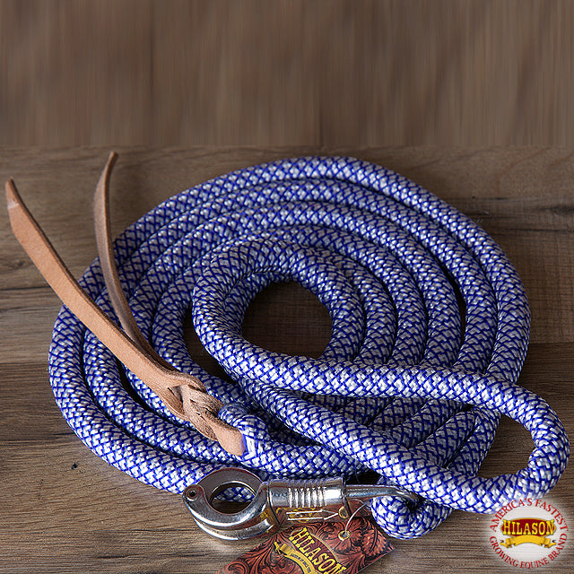 9 Feet Hilason Horse Riding Nylon Round Lead Rope Blue