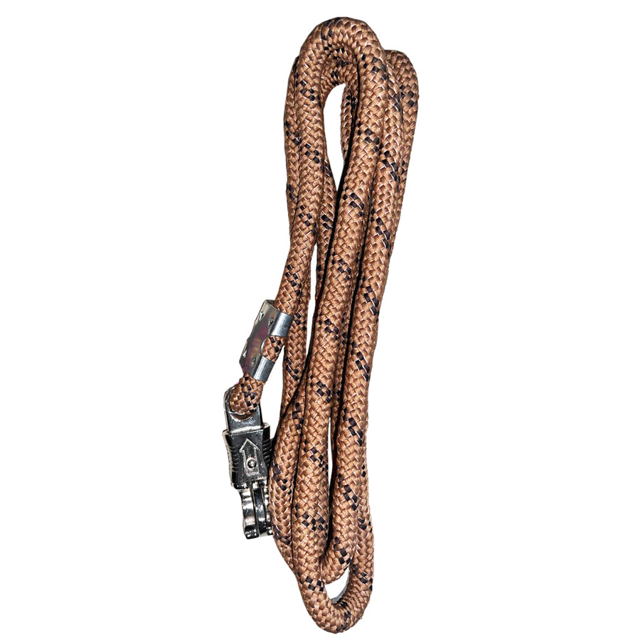 9 Feet Hilason Horse Riding Nylon Round Lead Rope Brown - Uhorse