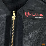 HILASON Safety Bull Riding Vest Protective Leather Black | Bull Riding Gear | Riding Vest | Horse Riding Protective Vest