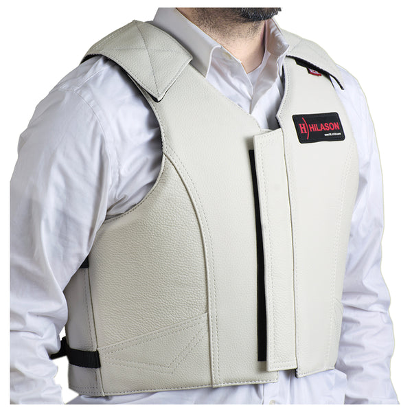 Bull Riding Vest Hilason Bull Pro Rodeo Leathergear Equipment White - Uhorse