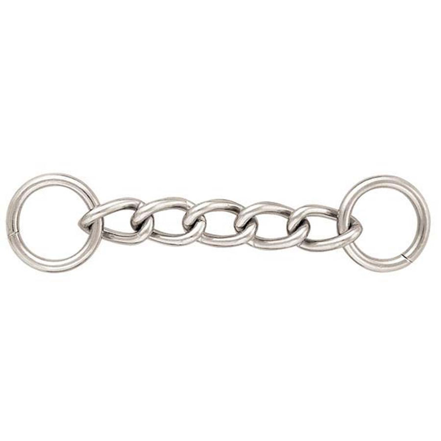 Pack Of 4 5-1/4 In Horse Curb Chain 3/4 Rings 6 Links Chrome Plated - Uhorse