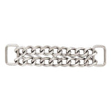 4-1/2" Hilason Double Curb Chain W/ 3/4" Loops Close Links Nickel Plated