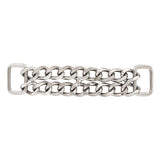 Silver curb chain girth with square buckles - Uhorse