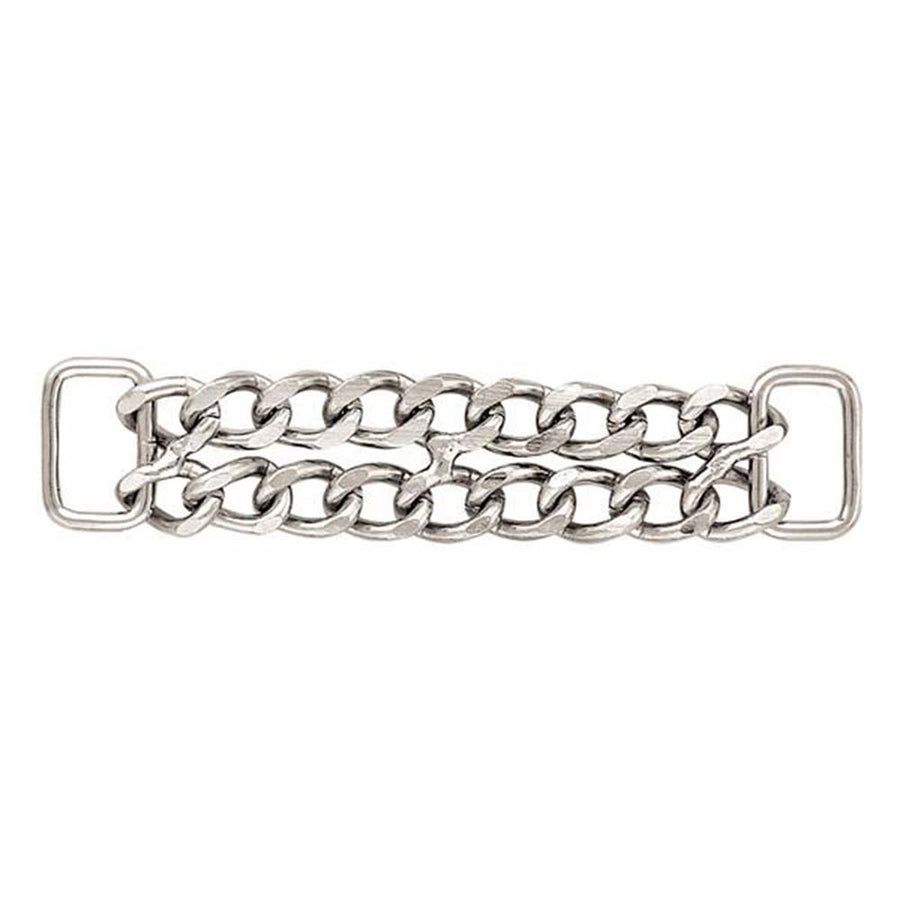 Silver chain curb strap with square buckles - Uhorse