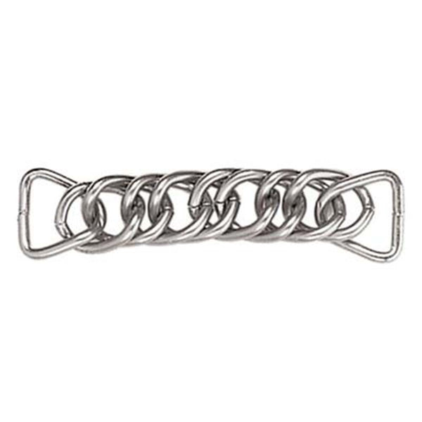 Metal curb chain with twisted links and D-ring ends - Uhorse