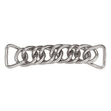 U-4-1/2'' Hilason Tack Nickle Plated Double Link Horse Curb Mouth Chain - Uhorse