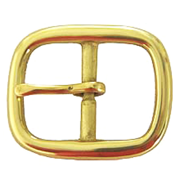 Set Of 04 Hilason Western Leather Brass Plated Horse Tack Center Bar Buckle 1"