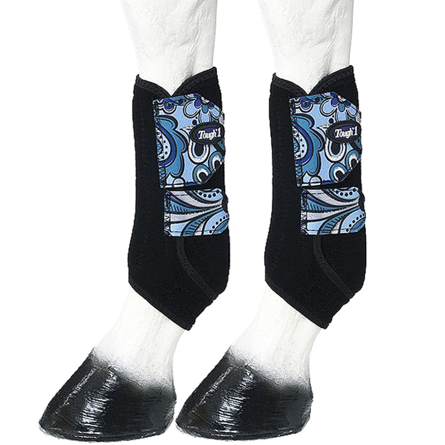 U-Black Royal Purple Medium Tough-1 Extreme Vented H. Sport Boots Leg by Hilason – Cowboy and equestrian accessories