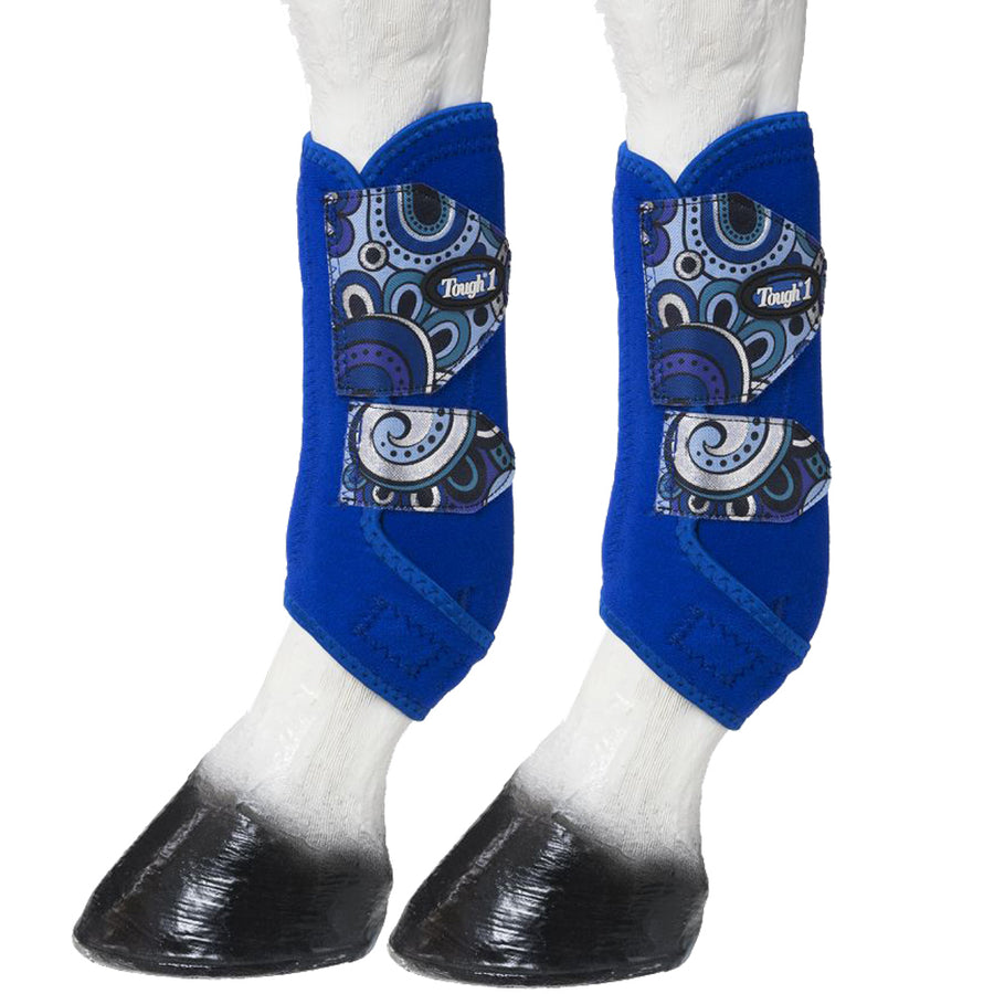 Black Royal Purple Medium Tough-1 Extreme Vented H. Sport Boots Leg by Hilason – Cowboy and equestrian accessories