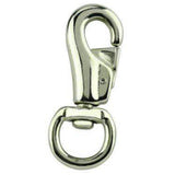 HILASON 7/8 In. X 4 In. Horse Tack Malleable Iron Nickel Plated Bull Snap