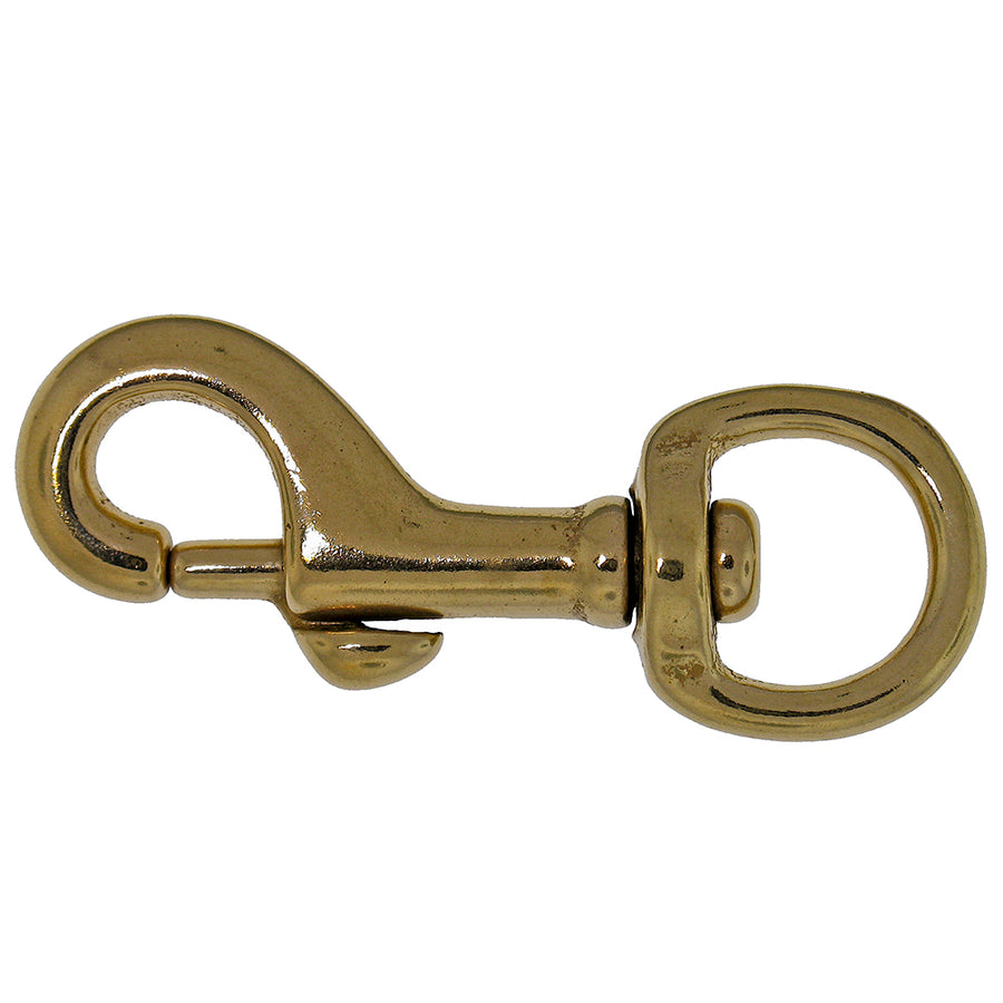 8 Pack 5/8 In. Hilason Western Horse Tack Solid Brass Round Eye Bolt Snap - Hilason