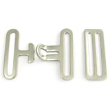 Hilason Western Horse Tack 3 Piece Nickel Plated Surcingle Attachment Set