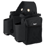 One Size Tough-1 Nylon Water Bottle Gear Carrier Saddle Bag Black