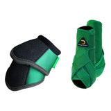 Dynamic Edge Horse Front Leg Sport Bell Boots Pair Combo Green - Uhorse