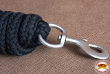 Hilason H. Riding Poly Lead Rope W/ Trigger Snap Black 1/4" X 9 Ft. –