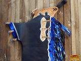 Hilason Handmade Genuine Leather Chaps Adult Handtooled Rodeo Bull Riding