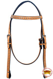 Hilason Western American Leather Horse Bridle Headstall Tan