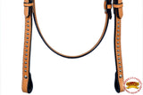 Hilason Western American Leather Horse Bridle Headstall Tan