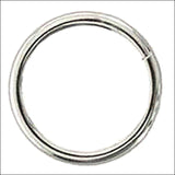Hilason Western Horse Tack Welded Wire Ring Nickel Plated - Set Of 2