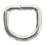 Pack Of 100 5/8 Inch Western Horse Welded Wire Dee Ring Nickel Plated - Uhorse