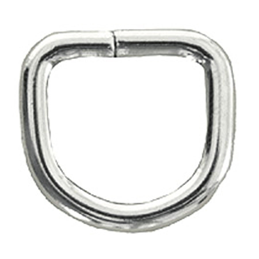 Pack Of 20 5/8 Inch Western Horse Welded Wire Dee Ring Nickel Plated - Uhorse