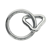 Hilason Western Horse Tack Wire Ring W/ Loop Nickel Plated