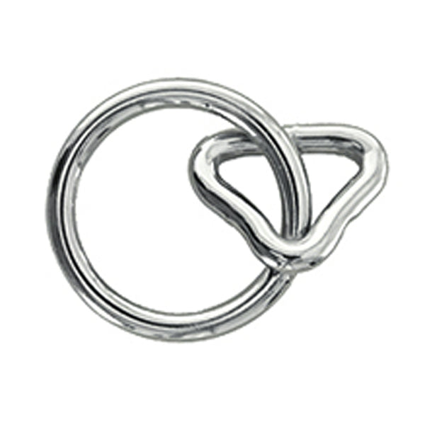Metal tie ring with triangular attachment loop - Uhorse