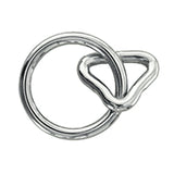 Hilason Western Horse Tack Ring With Loop Nickel Plated