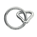 Pack Of 2 1-1/2 In X 6 Mm Western Horse Tack Ring With Loop Nickel Plated - Uhorse
