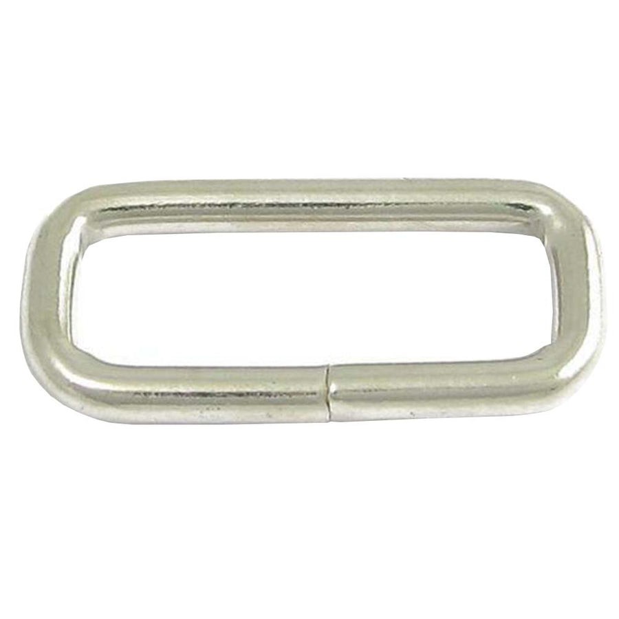Pack Of 20 1/2 X 5/8 Inch Nickle Plated Wire Rectangle Strap Loop - Uhorse