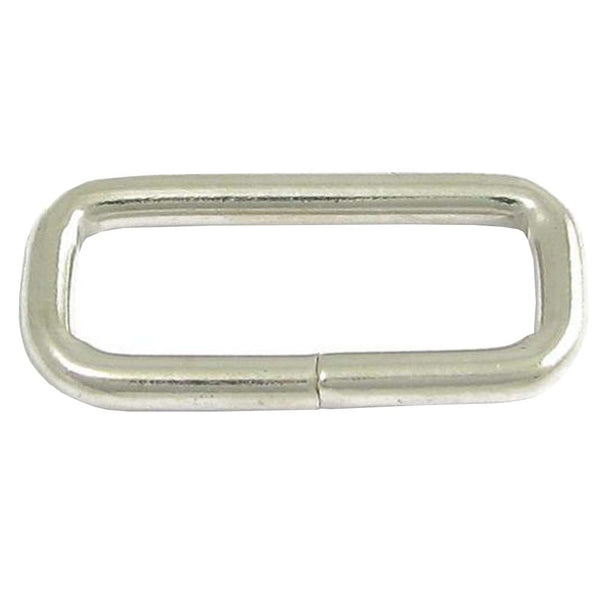 Silver metal rectangular loop - Hilason