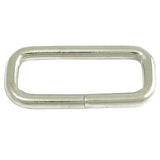 Pack Of 50 3/8 In X 3/4 Wire Rectangle Strap Loop Nickel Plated - Uhorse
