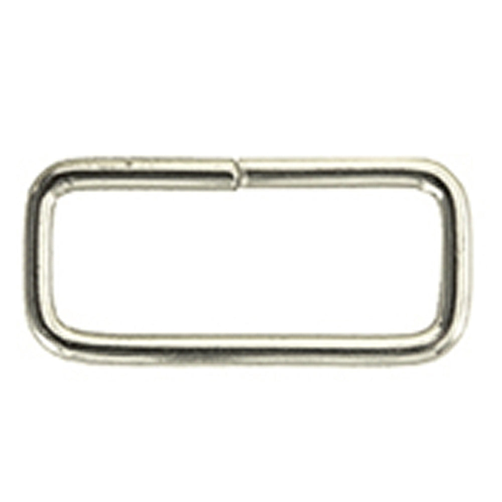Hilason Western Nickle Plated Wire Rectangle Strap Loop