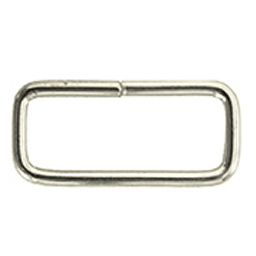 Pack Of 10 1/2 X 3/4 Inch Nickle Plated Wire Rectangle Strap Loop - Uhorse