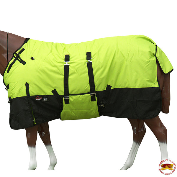 Hilason 1200D Winter Waterproof Horse Turnout Blanket Belly Wrap Lime - Uhorse