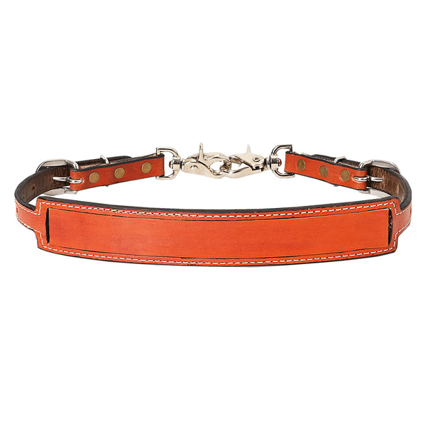 Hilason Horse Size Leather Breast Collar Wither Strap Tan Adjusts 24"-27" - Uhorse