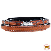 Hilason Horse Size Leather Breast Collar Wither Strap Tan Adjusts 24