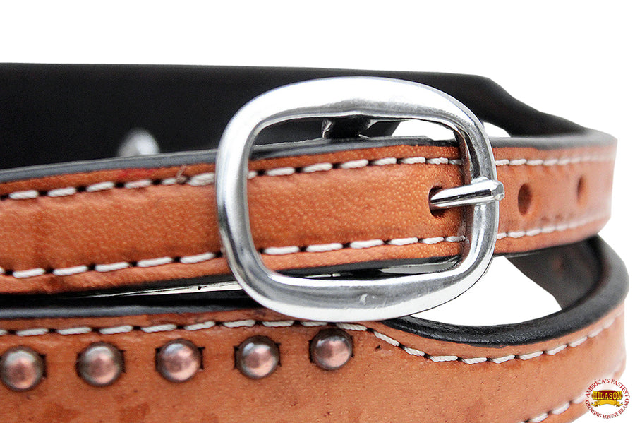 Hilason Horse Size Leather Breast Collar Wither Strap Tan Adjusts 24"-27"