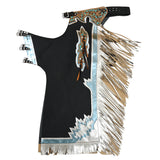 Hilason Handmade Genuine Leather Chaps Adult Handtooled Rodeo Bull by Hilason – Cowboy and equestrian accessories