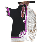 HILASON Western Horse Bull Riding Genuine Leather Rodeo Chaps