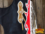 HILASON Western Horse Bull Riding Genuine Leather Rodeo Chaps
