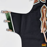 Hilason Handmade Genuine Leather Chaps Adult Handtooled Rodeo Bull