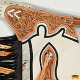 Hilason Handmade Genuine Leather Chaps Adult Handtooled Rodeo Bull Riding