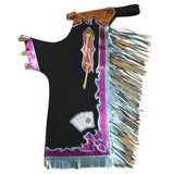 HILASON Western Horse Bull Riding Genuine Leather Rodeo Chaps | for Men and Women Unisex