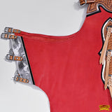 HILASON Western Horse Bull Riding Genuine Leather Rodeo Chaps | for Men and Women Unisex