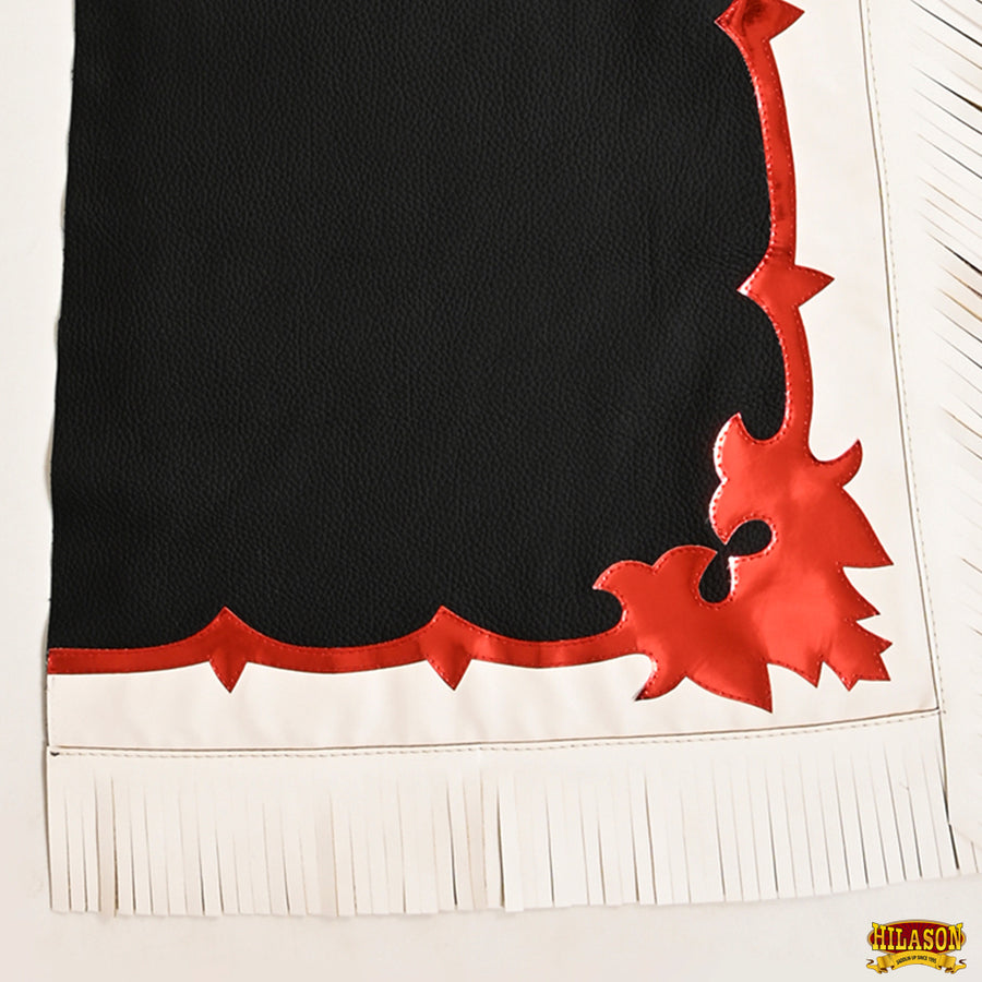 HILASON Bull Riding Genuine Leather Rodeo Western Chaps | for Men and Women Unisex
