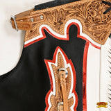 HILASON Bull Riding Genuine Leather Rodeo Western Chaps | for Men and Women Unisex