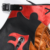 HILASON Western Horse Bull Riding Genuine Leather Rodeo Chaps | for Men and Women Unisex